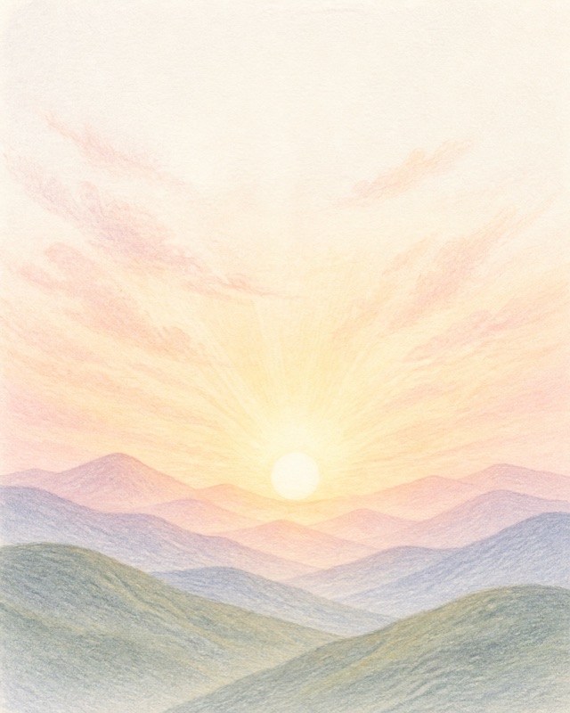 Sunrise over mountains